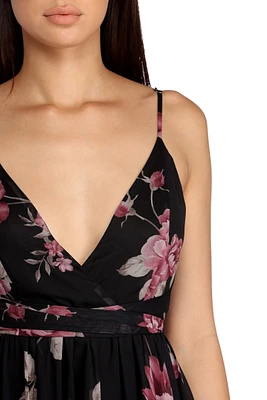 Valentina Chiffon Floral Dress
