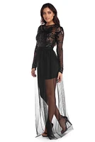 Catalina Sequin And Chiffon Dress