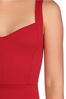 Melina Pleated Crepe Mermaid Dress