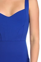 Melina Pleated Crepe Mermaid Dress