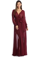 Emilia Chiffon Wrap Dress