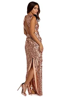 Hailey Open Back Sequin Dress