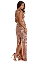 Hailey Open Back Sequin Dress