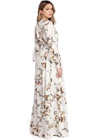 Makayla Floral Chiffon Wrap Dress