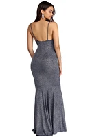 Sara Sleeveless Glitter Mermaid Dress