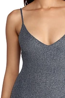 Sara Sleeveless Glitter Mermaid Dress