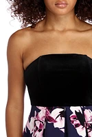 Vivan Formal Floral High-Low Dress