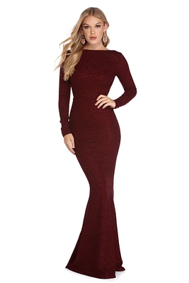 Liza Formal Ruffle Glitter Dress