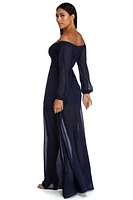 Britt Wrap Formal Floral Dress