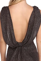 Janelle Glitter Bow Back Formal Dress