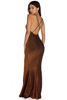 Saylor Formal Metallic Lurex Dress
