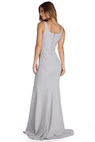 Leyla Formal Crepe Mermaid Dress