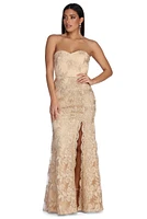 Paris Formal Floral Embroidered Dress
