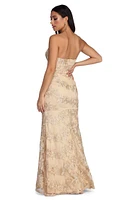 Paris Formal Floral Embroidered Dress