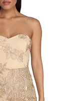 Paris Formal Floral Embroidered Dress
