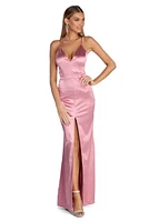 Katrina Formal Lace And Satin Dress
