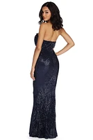 Freya Formal Strapless Sequin Dress