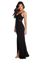 Kai Formal Sleeveless Crepe Dress