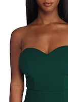 Emberly Formal High Slit Strapless Dress