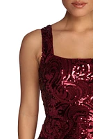 Sascha Formal Sparkling Sequin Dress