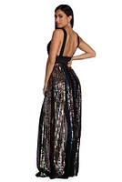 Michaela Formal Rainbow Sequin Dress
