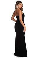 Brianna Formal Strapless Velvet Dress