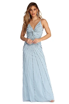 Lucinda Formal Knot Sequin Dress