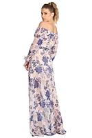 Britt Wrap Formal Floral Dress