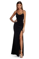 Lorraine Formal Glitter Velvet Dress