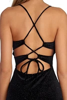 Lorraine Formal Glitter Velvet Dress