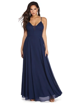 Mya Formal Sleeveless Chiffon Dress