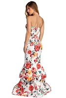 Alecia Sleeveless Floral Mermaid Dress