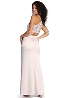 Kenzie High Slit Satin Dress