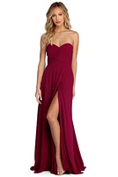 Audrey Pleated Sweetheart Dress