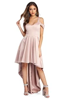 Roselyn Satin Sweetheart High-Low Dress
