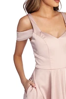 Roselyn Satin Sweetheart High-Low Dress