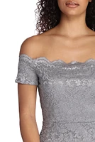 Lillian Formal High Slit Lace Dress