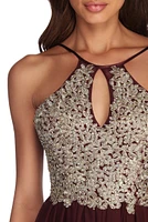 Azalea Formal Floral Applique Dress