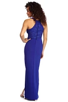 Leia Formal High Slit Sequin Dress