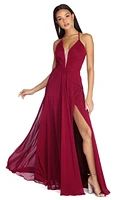 Julia Formal Chiffon Lace Up Dress