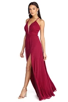 Julia Formal Chiffon Lace Up Dress