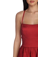 Farrah High Low Taffeta Dress
