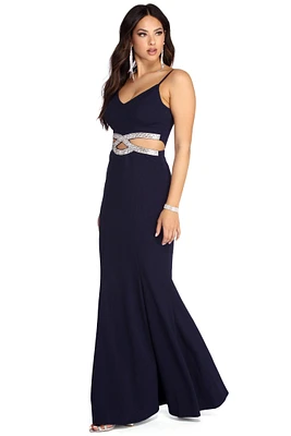 Liza Formal Rhinestone Mermaid Dress