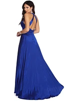 Lauren Formal Halter Satin Dress