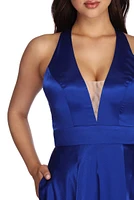 Lauren Formal Halter Satin Dress