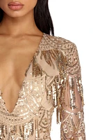 Rachel Formal Sequin Tassel Dress