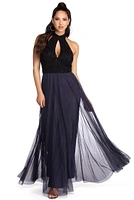 Francesca Formal Beaded Chiffon Dress