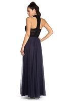 Francesca Formal Beaded Chiffon Dress