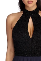 Francesca Formal Beaded Chiffon Dress
