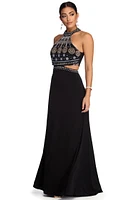 Zariyah Formal Heat Stone Cut Out Dress